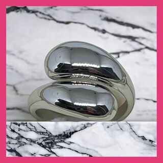 062b11 ②ゴールドシルバーリング　指輪　韓国アクセサリー　石プチプラ