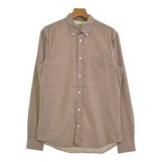 Acne Studios カジュアルシャツ 48(M位) 茶x白(ストライプ) 【古着】【中古】