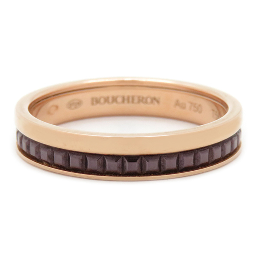 BOUCHERON(ブシュロン)のブシュロン BOUCHERON リング 指輪 キャトル クラシック ハーフ  K18PG ブラウンPVD ローズゴールドXブラウン #T56 18K 750 18金 【中古】 メンズのアクセサリー(リング(指輪))の商品写真