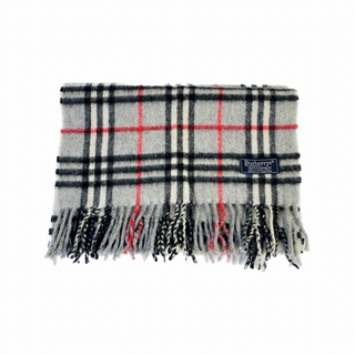 BURBERRY - 【最終処分価格！超特価！】 バーバリー　ウール　マフラー グレー A-2519