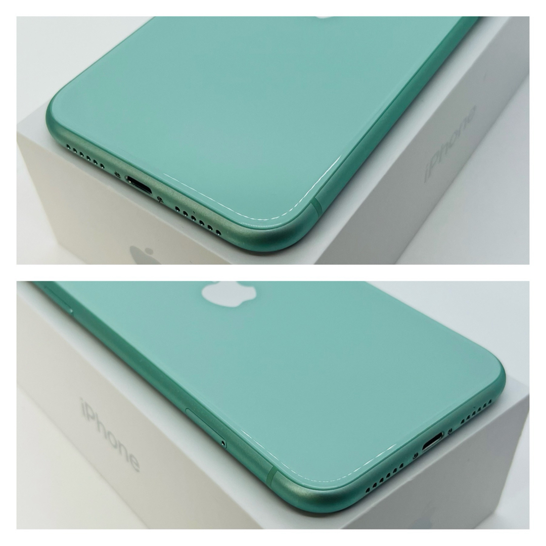 iPhone(アイフォーン)の新品電池　iPhone 11 グリーン 64 GB SIMフリー　本体 スマホ/家電/カメラのスマートフォン/携帯電話(スマートフォン本体)の商品写真