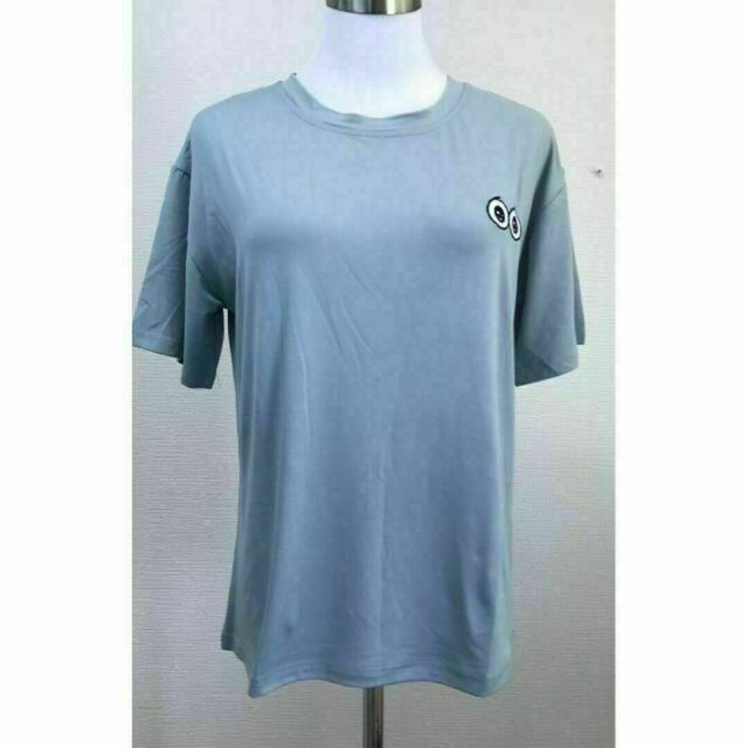 レディース カットソー 半袖 ブルー オルチャン 韓国 レディースのトップス(Tシャツ(半袖/袖なし))の商品写真