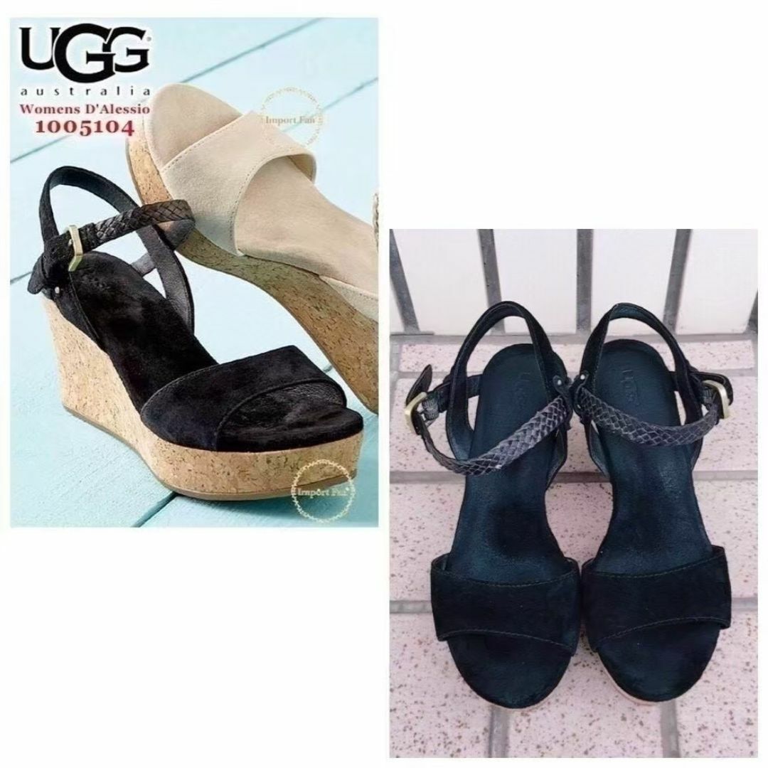 UGG(アグ)のUGG♡厚底ウェッジサンダル♡ダレッシオ♡ブラック6♡定価20,000円♡アグ♡ レディースの靴/シューズ(サンダル)の商品写真