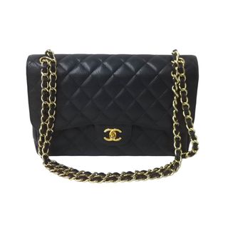 シャネル(CHANEL)の極美品 CHANEL シャネル チェーンショルダーバッグ マトラッセ30 キャビアスキン Wフラップ A58600 ブラック ゴールド 16番台 中古 63876(ショルダーバッグ)