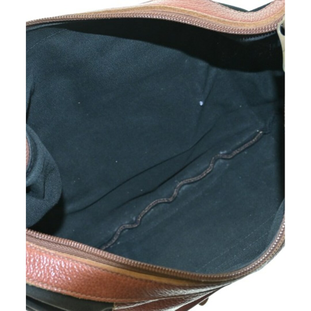 IL BISONTE(イルビゾンテ)のIL BISONTE イルビゾンテ ショルダーバッグ - 茶x黒 【古着】【中古】 レディースのバッグ(ショルダーバッグ)の商品写真