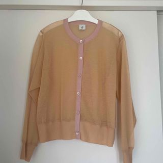 ユナイテッドアローズ(UNITED ARROWS)の6 ROKU SHEER COLOR RIB CARDIGAN/カーディガン 6(カーディガン)