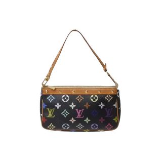 ルイヴィトン(LOUIS VUITTON)のLOUIS VUITTON ルイヴィトン モノグラムマルチ ポシェット アクセソワ―ル M92648 村上隆 ブラック 美品 中古 63900(ポーチ)