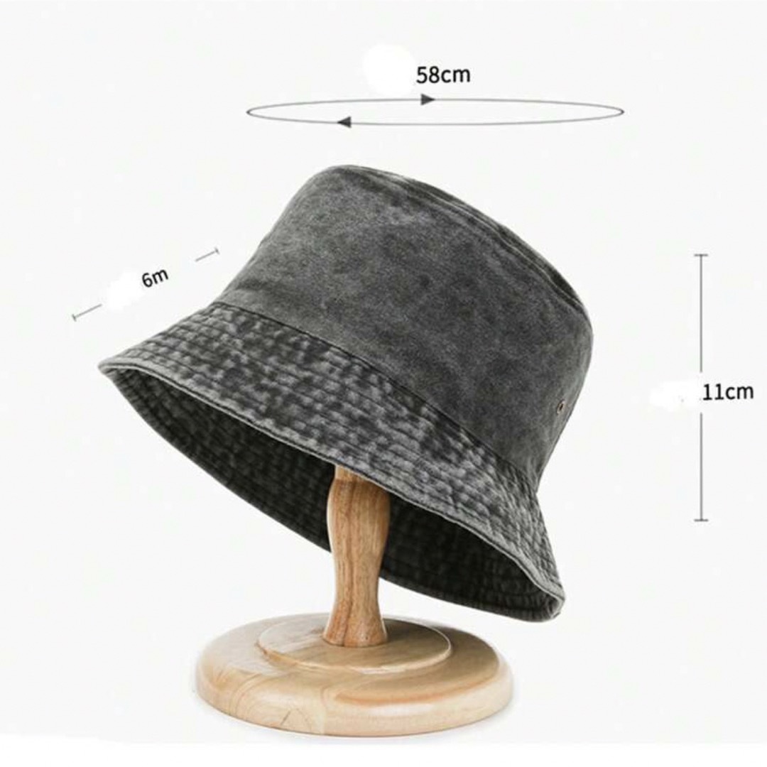 【輸入品】カーキデニムバケットハット ベージュ メンズ 男女兼用 メンズの帽子(ハット)の商品写真