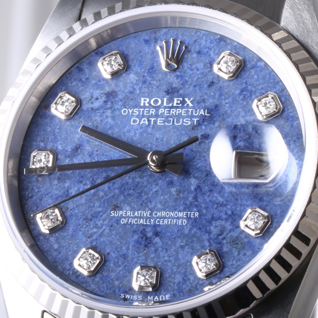 ROLEX(ロレックス)のロレックス デイトジャスト 10Pダイヤ 16234G SODA ソーダライト F番 メンズ 中古 腕時計 メンズの時計(腕時計(アナログ))の商品写真