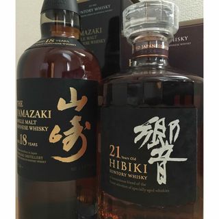 サントリー - サントリー 山崎18年 響21年 2本セット 新品未開封 化粧箱付 送料込み