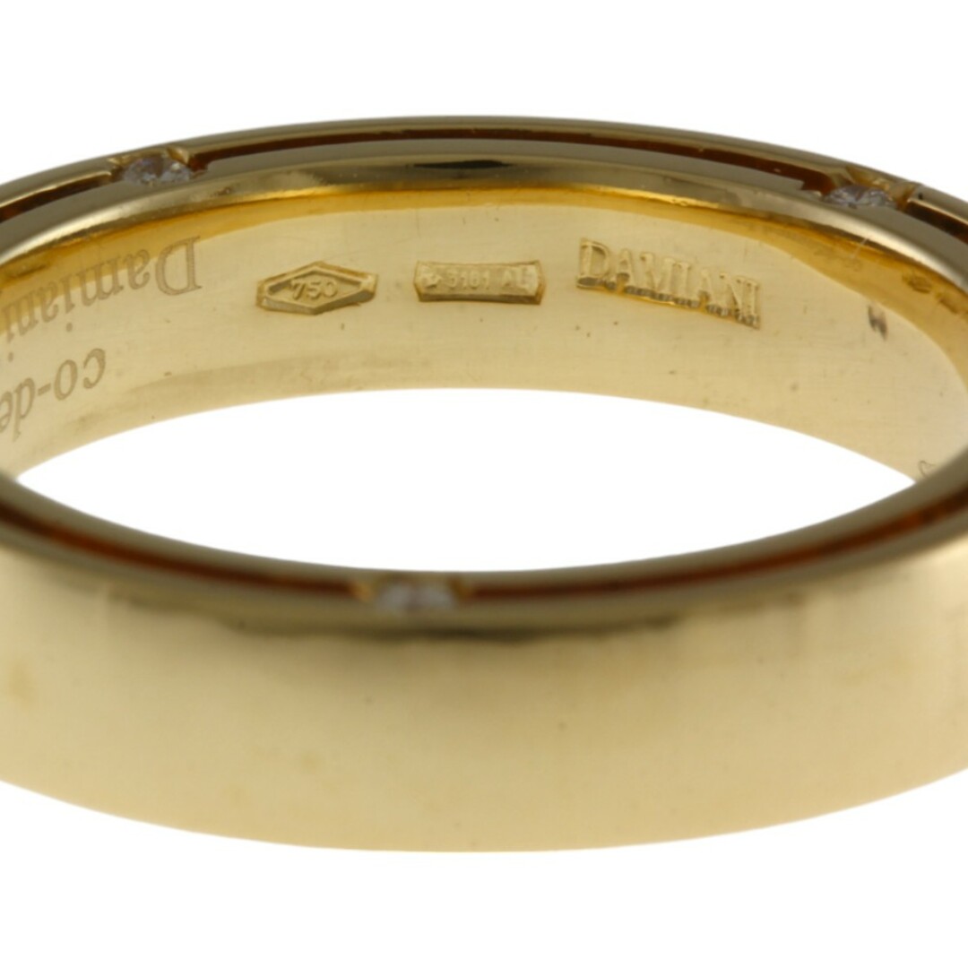 Damiani(ダミアーニ)のダミアーニ Dサイド リング 指輪 10号 18金 K18イエローゴールド ダイヤモンド レディース Damiani  中古 レディースのアクセサリー(リング(指輪))の商品写真