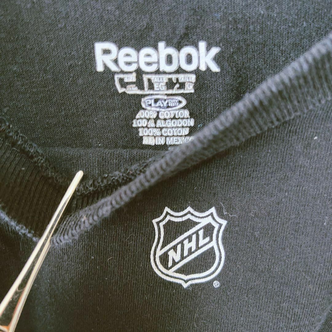 Reebok(リーボック)のリーボック NHL Tシャツ 古着 XL バックプリント ブラック/04 メンズのトップス(Tシャツ/カットソー(半袖/袖なし))の商品写真