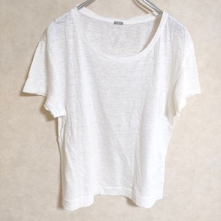 MARGARET HOWELL 589-6168003 サイズF リネン 半袖Ｔシャツ カットソー オフホワイト レディース マーガレットハウエル【中古】4-0507S△