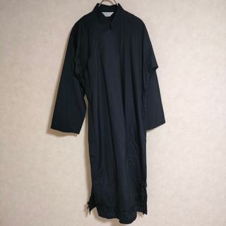 robe de chambre COMME des GARCONS チャイナカラー  RE-O018 ワンピース AD2001 ブラック レディース ローブドシャンブル コムデギャルソン【中古】4-0507M△(ロングワンピース/マキシワンピース)