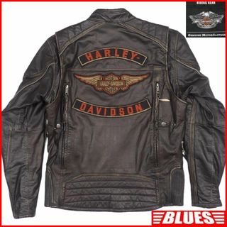 ハーレーダビッドソン(Harley Davidson)のハーレーダビッドソン メッシュ S ライダースジャケット 本革 HH9540(レザージャケット)