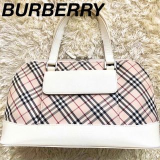 BURBERRY - BURBERRY♪バーバリー　バンドバック　キャンバス　ベージュ　白ノバチェック