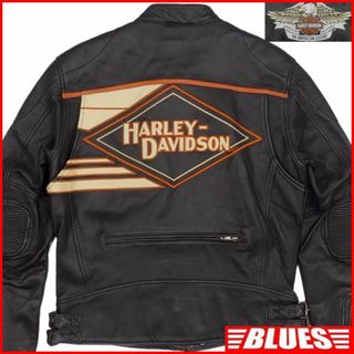 ハーレーダビッドソン(Harley Davidson)のハーレーダビッドソン メッシュ ライダースジャケット M 本革 HH9541(レザージャケット)