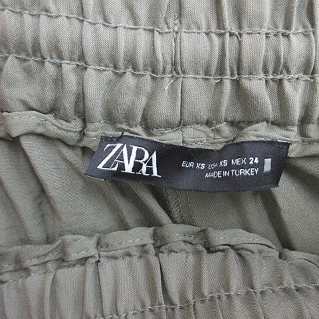 ZARA(ザラ)のザラ ZARA カーゴパンツ ロング丈 タック カーキ XS レディースのパンツ(その他)の商品写真