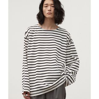 LIDNM - WYM BORDER WIDE L/S-TEE ウィムバイリドム M