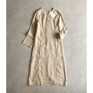 新品 Loungedress リネン100% マキシワンピース ベージュ