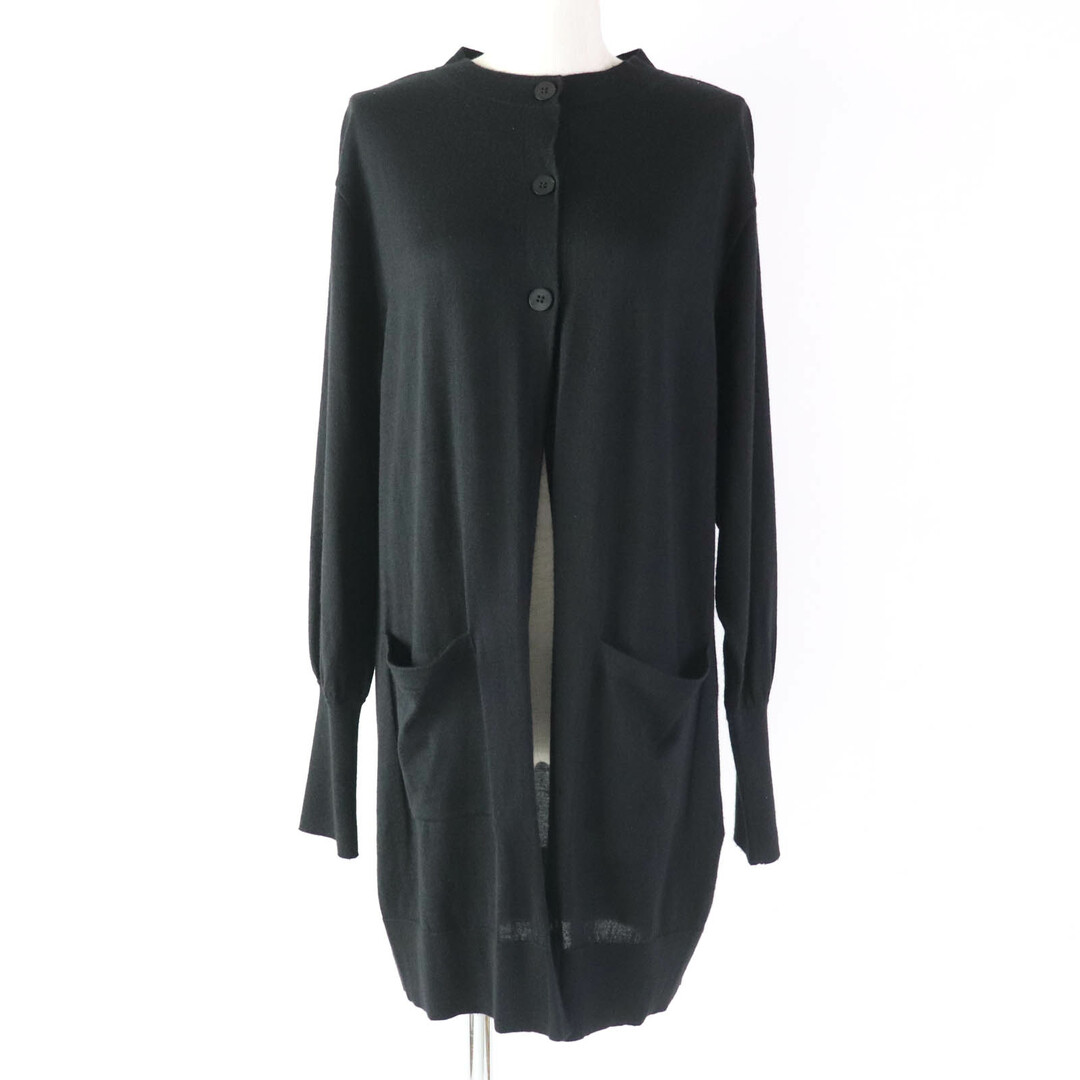 FOXEY - 極美品☆FOXEY フォクシー 2020年製 41955 Tarte Tatin カシミヤ シルク 長袖 ロング丈 カーディガン ブラック 日本製 正規品 レディース 定価94,000円
