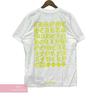 クロムハーツ(Chrome Hearts)のCHROME HEARTS Yellow Made In Hollywood Tee クロムハーツ イエローメイドインハリウッドTシャツ 半袖カットソー 胸ポケット バックプリント ホワイト サイズL【240519】【新古品】【me04】(Tシャツ/カットソー(半袖/袖なし))