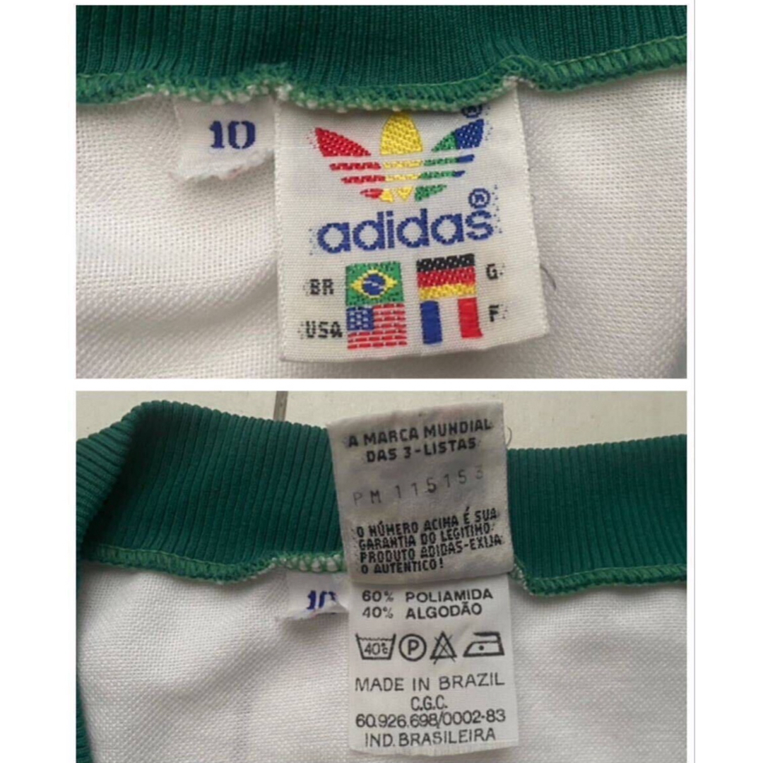 adidas(アディダス)のブラジル製 80s adidas palmeiras 白 ユニフォーム XXL スポーツ/アウトドアのサッカー/フットサル(ウェア)の商品写真
