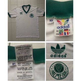 アディダス(adidas)のブラジル製 80s adidas palmeiras 白 ユニフォーム XXL(ウェア)