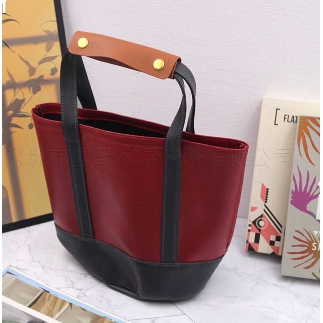 SALE ハンドルカバー　レザー　2個　バッグの持ち手に　ブラウン　カバン　 レディースのバッグ(トートバッグ)の商品写真