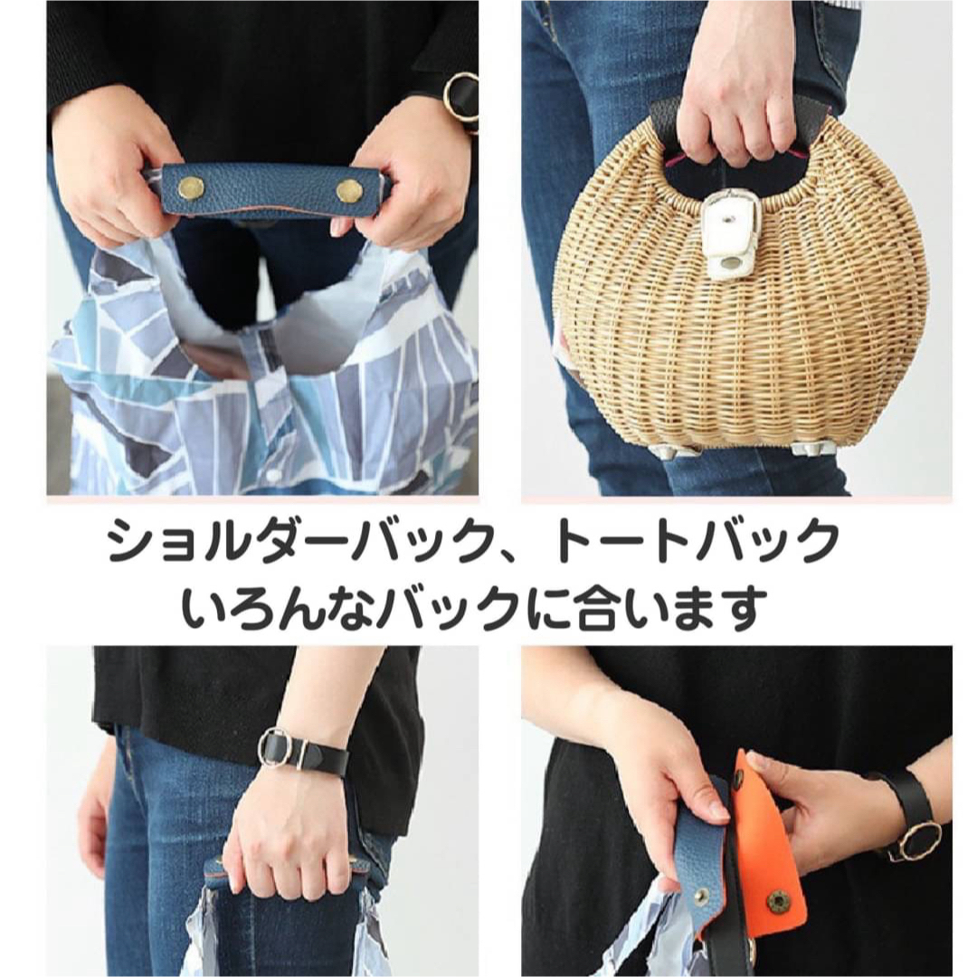 SALE ハンドルカバー　レザー　2個　バッグの持ち手に　ブラウン　カバン　 レディースのバッグ(トートバッグ)の商品写真