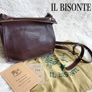 IL BISONTE - IL BISONTE スクエア オールレザー ロゴ ショルダーバッグ ポシェット