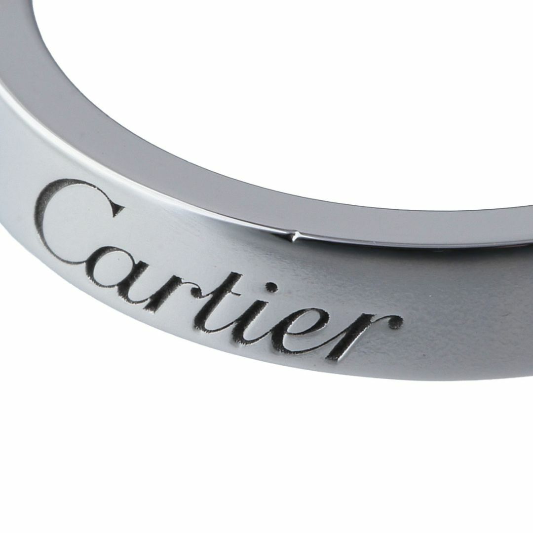 Cartier(カルティエ)のカルティエ ダイヤ リング エングレーブド Cドゥカルティエ 1PD #45 幅3.0mm Pt950 新品仕上げ済 Cartier【16983】 レディースのアクセサリー(リング(指輪))の商品写真