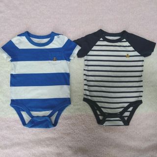 ベビーギャップ(babyGAP)のベビーギャップ 6-12months ロンパース2枚セット 70サイズ(ロンパース)