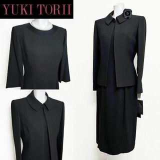 YUKI TORII INTERNATIONAL - ◎当日発送可能【新品未使用タグ付き】ユキトリイ　高級喪服礼服　花のコサージュ付