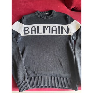 BALMAIN - 正規店購入！バルマン BALMAIN  黒 ブラック ニット　セーター