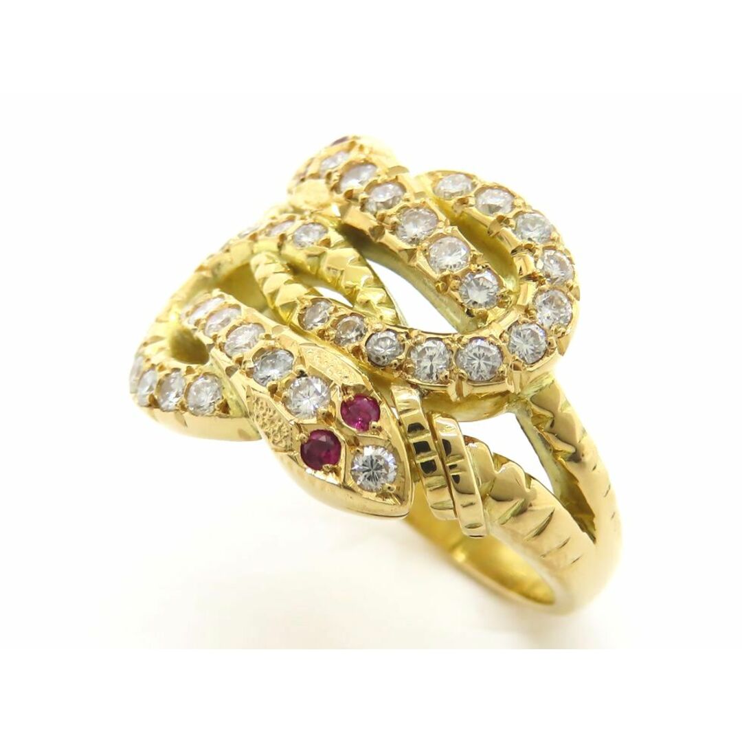新着】K18YG ダイヤモンド0.38ct ルビー リング#13【池袋店 新着】K18YG ダイヤモンド0.38ct ルビー リング#13【池袋店
