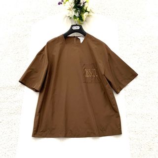 マックスマーラ(Max Mara)の極綺麗‼️最高級 白タグ マックスマーラ Gramラインストーン入りブラウス(シャツ/ブラウス(半袖/袖なし))