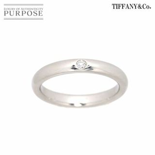 ティファニー(Tiffany & Co.)のティファニー TIFFANY&Co. スタッキング バンド 9号 リング ダイヤ 1P Pt プラチナ 指輪 VLP　90187425(リング(指輪))