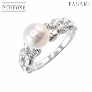 タサキ(TASAKI)のタサキ TASAKI 12.5号 リング アコヤ真珠 7.4mm ダイヤ 0.10ct Pt プラチナ パール 指輪 田崎真珠  VLP 90202217(リング(指輪))