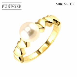 MIKIMOTO - ミキモト MIKIMOTO アコヤ真珠 6.4mm 8号 リング K18 YG イエローゴールド 750 パール 指輪 VLP 90219729