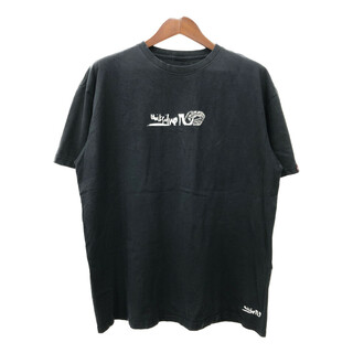 クイックシルバー(QUIKSILVER)のQuiksilver クイックシルバー 半袖Ｔシャツ ロゴ ブラック (メンズ L相当) 中古 古着 Q7251(Tシャツ/カットソー(半袖/袖なし))