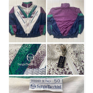 セルジオタッキーニ(Sergio Tacchini)の美品 80s 90s sergio tacchini nylon JKT XL(ナイロンジャケット)