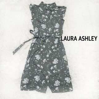 LAURA ASHLEY - LAURA ASHLEY ローラアシュレイ フラワープリントワンピース シャツ