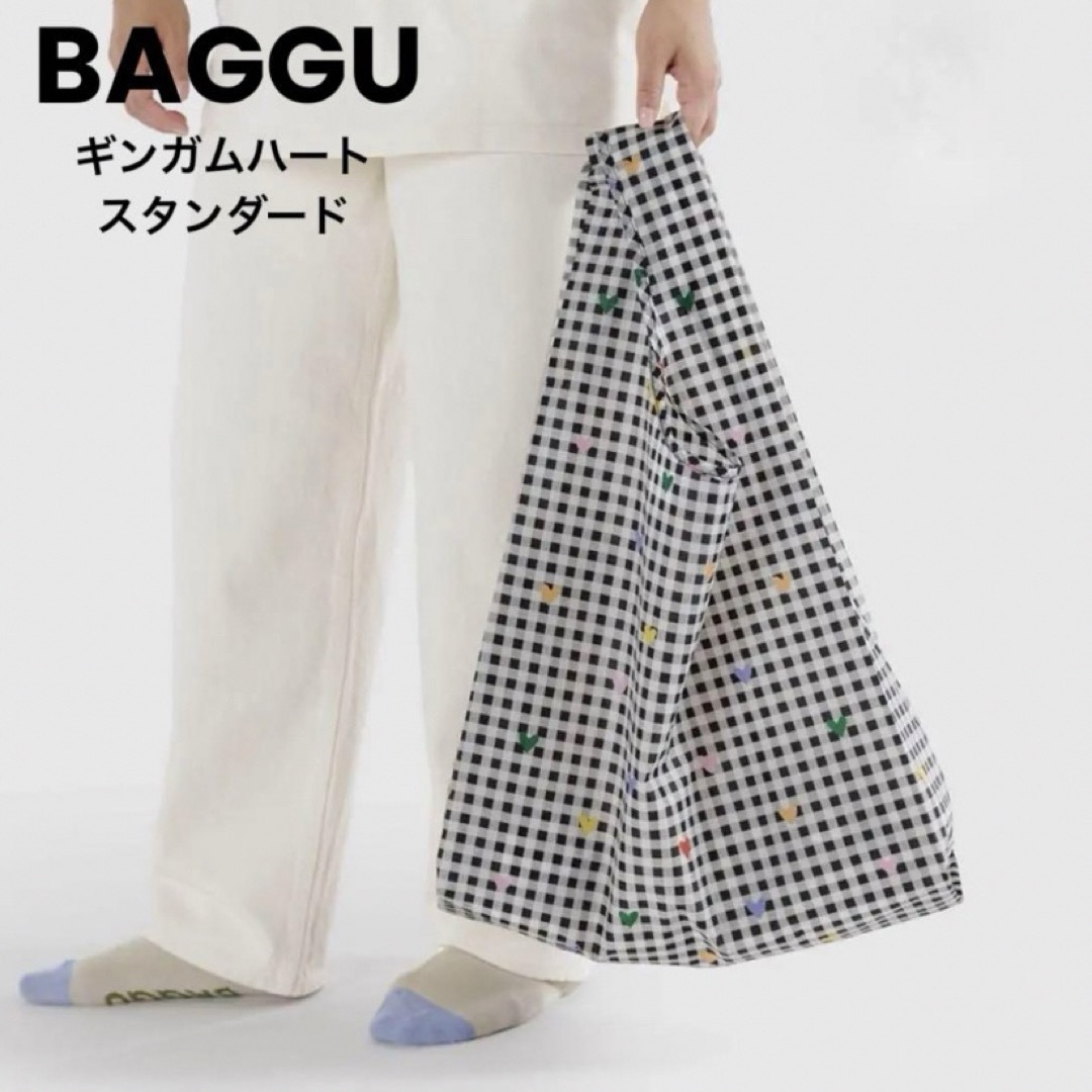 baggu エコバッグ ギンガムチェック チェック ハート スタンダード バグー レディースのバッグ(エコバッグ)の商品写真