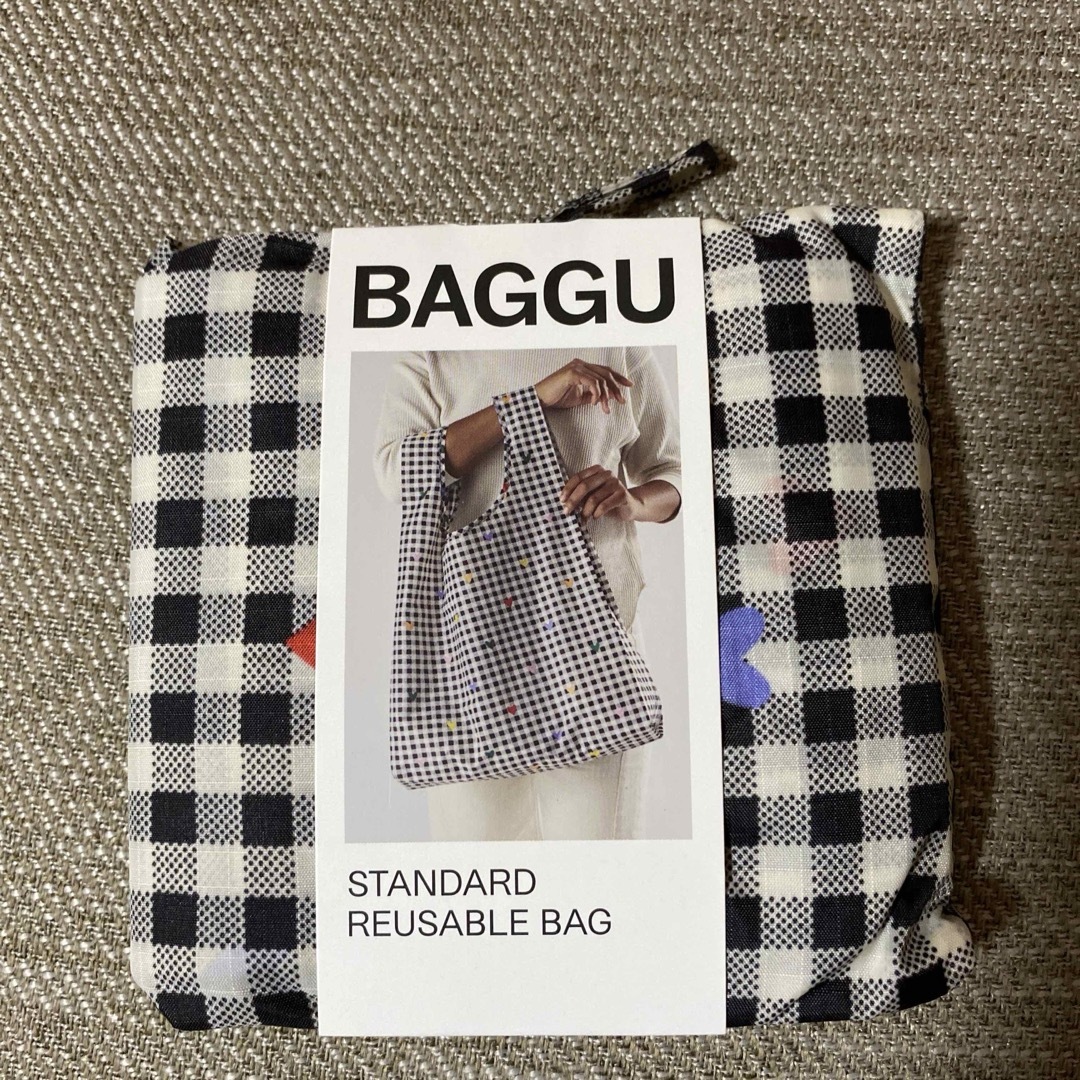 baggu エコバッグ ギンガムチェック チェック ハート スタンダード バグー レディースのバッグ(エコバッグ)の商品写真