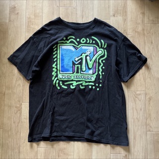 00s オフィシャル Tシャツ MTV ミュージックテレビジョン 企業 黒 XL(Tシャツ/カットソー(半袖/袖なし))