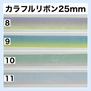 リボン レインボー カラフル 幅25mm 生地 素材 ハンドメイド 切り売り 3(生地/糸)