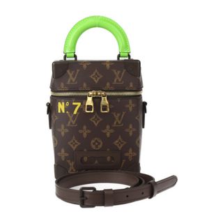 ルイヴィトン(LOUIS VUITTON)のLOUIS VUITTON ルイ ヴィトン  ヴェルティカル ボックス トランク ハンドバッグ M59664 モノグラムキャンバス レザー  ブラウン系 グリーン系 ゴールド金具 2WAY ショルダーバッグ 【本物保証】(ハンドバッグ)