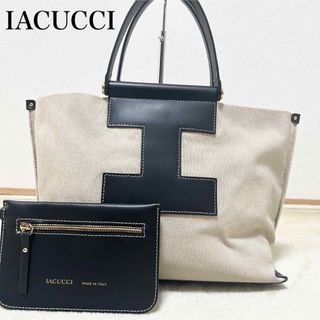 美品　イアクッチ　IACUCCI ソルベット　トートバッグ　キャンバス　レザー