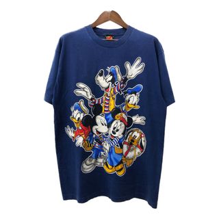 ディズニー(Disney)の90年代 USA製 Disney ディズニー MICKEY UNLIMITED ミッキー&フレンズ 半袖Ｔシャツ キャラクター (メンズ ONE SIZE) 中古 古着 Q7267(Tシャツ/カットソー(半袖/袖なし))